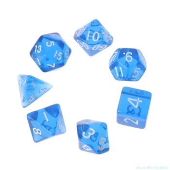 Naujas Cool 7pcs Polyhedral Multi Sided Dice D4-D20 Dungeons&Dragon 