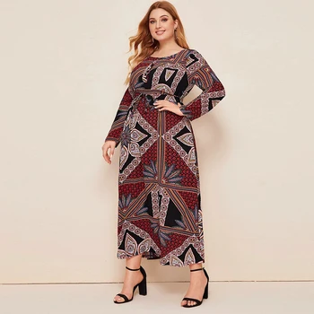 Naujas Dizainas Atvykimo Arabų Plius Dydis Spausdinti Max Musulmonų Mados Moterų Kuklios Suknelės Turkijos Islamo Drabužių Kaftan Dubajus Abaja