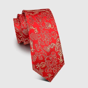 Naujas Dizainas Jaunikis Vestuvių Kaklaraištis Raudonas žakardo 7CM Ryšius Vyrų Verslo Kostiumas Darbą Necktie Vyrų Mados Šalies Dalyvavimą Kaklo Kaklaraištis