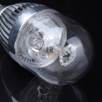 Naujas E14 9W 3LED Šiltai Balta Šviesos Lemputės Crystal Šviesos Šaltinis, Sidabrinė