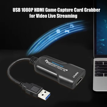 NAUJAS Hdmi Video Capture Card USB 3.0 HDMI Video Grabber Įrašyti Langelį PS4 Žaidimas DVD vaizdo Kamera HD Kamera, Įrašo Transliacija