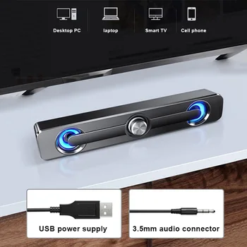Naujas Hot V-111 Kompiuterio Garsiakalbis, USB Laidinę Stereo žemų dažnių garsiakalbis Boso Garsiakalbis 