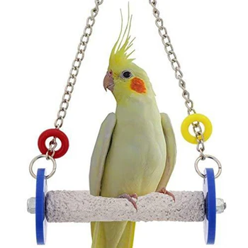 Naujas Juokingi Papūga Sūpynės Kabinti Žaislas Paukščiui Kabinti Ešeriai Multi-Purpose Papūga Sūpynės Paukščių Kramtyti Žaislas Naminių Reikmenys Atsitiktine Spalva