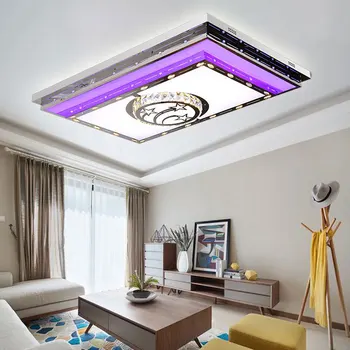 Naujas kambarį šviesos paprasta šiuolaikinės atmosferos namų high-end stačiakampio formos LED spalvinga miegamasis krištolo šviesa