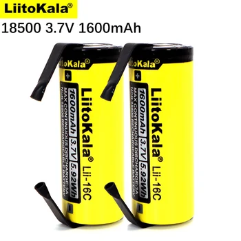 Naujas LiitoKala Lii-16C 18500 1600mAh), 3,7 V įkrovimo baterija (akumuliatorius Recarregavel ličio jonų baterija LED žibintuvėlis+PASIDARYK pats Nikelio