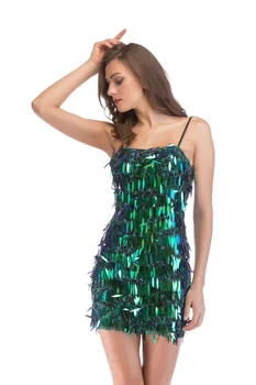 Naujas mados suknelė seksualus moterų stebėjimo backless spageti dirželis blizgučiais naktinis klubas garsenybių kūno con šalis suknelės didmeninės