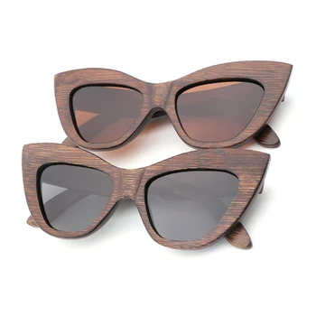 Naujas modelis brownl bambuko akiniai nuo saulės moterims poliarizuota brown akiniai nuo saulės medžio, bambuko UV400 akiniai nuo saulės oculos de sol feminino
