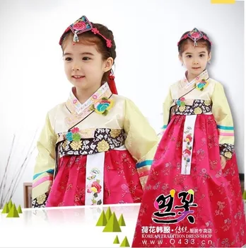 Naujas Nacionalines Kūdikių Mergaičių Šokio Spektaklis Drabužius Cosplay Hanbok Suknelė Tradicinius korėjiečių Drabužius Vaikams Senovės Kostiumas Naujas