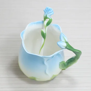 Naujas rose puodeliai Kūrybos rose modeliavimo Estetizmo Keraminiai puodeliai Didelės talpos puodeliai