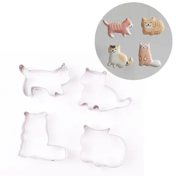 NAUJAS stilius sumažinti kačių Nerūdijančio plieno cukraus pyragas cutter cookie cutter