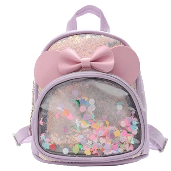 Naujas stilius vaikų maišelį su bowknot cute mados PU mergaičių kuprinės, laisvalaikio princesė ventiliatorius kuprinė