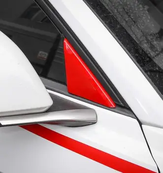 Naujausias Trikampis Stiklo danga Žiedas Lizdo Eksterjero Chromo Optikos ABS Anglies Pluošto Ford Mustang 16 17 Iki Nemokamas Pristatymas