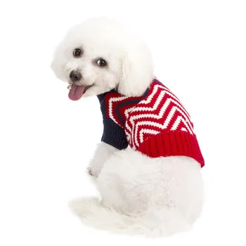 Nauji Aukštos Žiemą Šuo Megztinis pritaikytas Drabužiai Banguoti Modelis Atvartas Dizaino Šunų Kailis Mažų iki Didelių Šuniuką Šunys, Katės