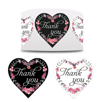 NAUJOS Širdies Dėkojame, Lipdukai Gėlių Vestuvių Šventė Partija Pasisako Popierius, Dekoratyvinis Lipdukas Paketas Paketas Antspaudas Etiketės Sticke