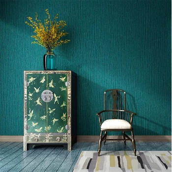 Naują Šiaurės stiliaus peacock blue wallpaper papel de sumalti paprasto dirbtinė oda grūdų šviesos prabangūs miegamojo, valgomojo kambario sienos popieriaus