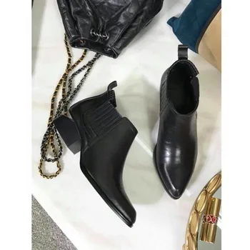 Nekilnojamojo Odos Batai Moterims Paslysti ant Elastinga Aikštėje Kulniukai Pažymėjo Tne Klasikinio Stiliaus Įkrovos 2021 Žiemos Dizaino femmes chaussures