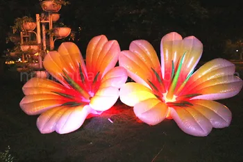 Nemokamai shippin 2,5 m lubų atveju, apdailos prekių pripučiami gėlių su LED žibintai