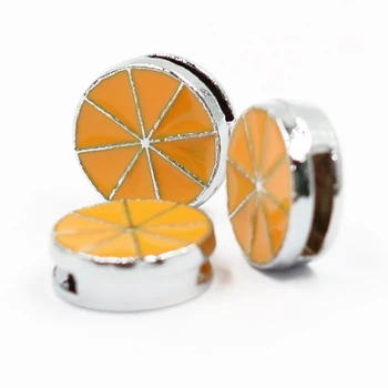 Nemokamas Pristatymas 10VNT 8MM Emalio Vaisių Apelsinų Skaidrių Pakabukai Tinka 8mm Apyrankės, Diržai naminių Gyvūnėlių Apykaklės Telefono Juostelėmis Keychain