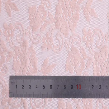 Nemokamas Pristatymas 1meters/daug Plotis 145CM rožinės spalvos Nailono ne ruožas Nėrinių Audinys 