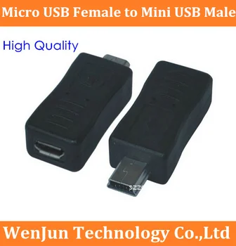 Nemokamas Pristatymas 200PCS/daug NAUJOS Micro USB Female į Mini USB Vyrų Adapteris Keitiklis