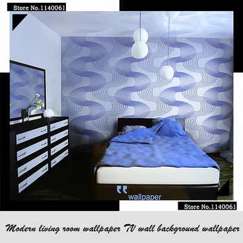 Nemokamas pristatymas Abstrakčiai miegamojo kambarį, TV foną roll Šiuolaikinės sutartis banga kreivė tapetai