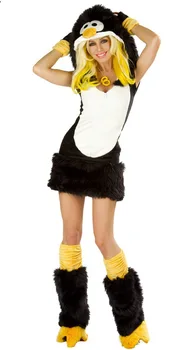 Nemokamas Pristatymas Helovinas Kostiumas Seksualus Gyvūnų Kostiumas Suaugusiųjų Pingvinas su Kojų šilčiau Kostiumas Moterims Cosplay