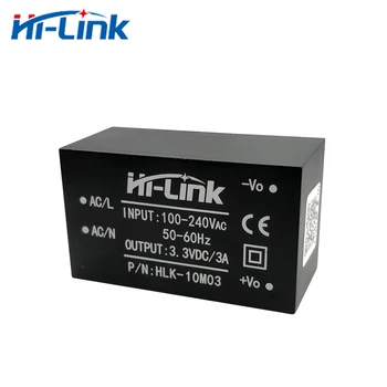 Nemokamas Pristatymas HiLink 10W 3.3 V AC DC Konverteris Maitinimo 10vnt/Daug Vieno Išėjimo HLK-10M03