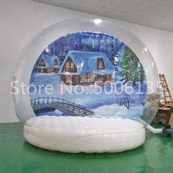 Nemokamas pristatymas iki durų! Pripučiami po nuotrauka sniego gaublys, prekybos centras milžinišką kalėdų pripučiami sniego kamuolys kamuolys