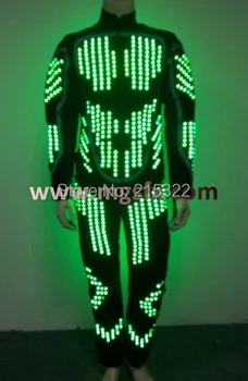 Nemokamas pristatymas mens lemputės LED tron kostiumas / led šviesos kostiumas veiklos