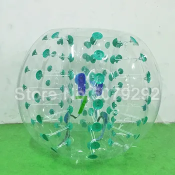 Nemokamas Pristatymas Pripučiamas Burbulas Futbolo Kamuolys Mėlyni Taškai Pripučiamas Burbulas Kostiumai, 1.7 M Bamperis Kamuolys Suaugusiems PVC Burbulas Futbolo
