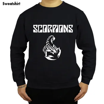 Nemokamas pristatymas Scorpions hoodies Hard Rock vyriškos Juodos Medvilnės streetwear shubuzhi prekės ženklo vyrai palaidinukė mados hoodies euro dydis