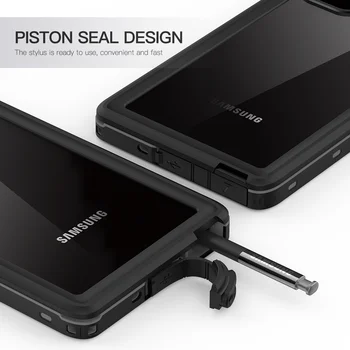 Nepralaidus vandeniui Anti-knock telefono dėklas, skirtas Samsung Galaxy Note, 20 Ultra 360 viso Kūno Patikima Aišku, Atgal Padengti