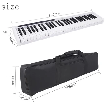 Nešiojamų 61 Klavišų Skaitmeninės Muzikos Elektroninių Klaviatūra Vaikai Daugiafunkcinis Elektrinis Pianinas Fortepijonui Studentų Muzikos Instrumentas