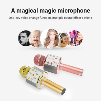Nešiojamų Karaoke Mikrofonas Bluetooth 