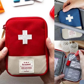 Nešiojamų Lauko Pirmosios Pagalbos Rinkinys, laikymo Krepšys, Mini Medicinos Pagalbos Paketą Rinkinys Maišeliuose Mažoms Medicina Daliklis Saugojimo Organizatorius