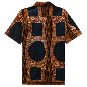Nigerijos Vyrų Havajų Trumpas Rankovės Marškinėliai Vyrų Prabangus Medvilnės 