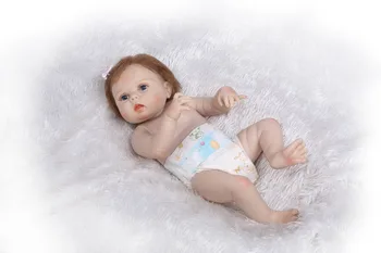 NPKCOLLECTION 57CM viso Kūno Minkšto Silikono Merginos Reborn Baby Doll Vaikams, Žaislai, Tikroviška Princesė Mergina Lėlės 23