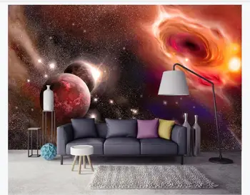 Nuotrauka Individualų 3d tapetų liepsna Gražus fantazijos Visatoje Žvaigždėtas Dangus Galaxy TV foną, freskomis tapetai, sienų ir 3 d