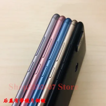 Originalus LCD Priekinis Rėmas Xiaomi Redmi S2 Atveju Metalo Galinį Dangtelį Korpusas Baterijos Dangtelis plokštės Pusė Mygtukų Viduryje Rėmelį