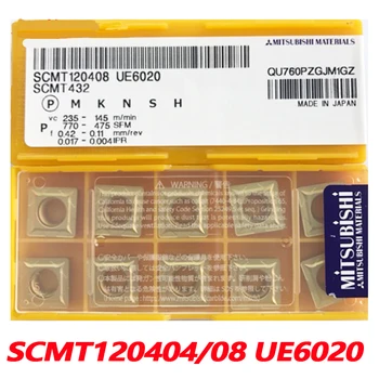 Originalus SCMT SCMT120404 UE6020 SCMT120408 CNC tekinimo Dangos Naudojami Karbido Ašmenys Įterpti Efektyvus Ir Patvarus Kokybės