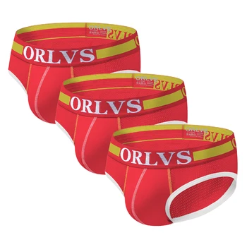 ORLVS Geriausiai parduodamas Prekės ženklo Apatinius vyrų Tinklinio Modalinis Trumpikės Kvėpuojantis Vyrų Seksualus Vėdinti Plius Dydis Vyrų Kelnės Slydimo