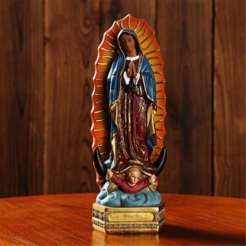 Our Lady Of Meksikos Gvadalupės Mergelės Marijos Statulėlės Reikmenys, skirti Patalpų Dekoras