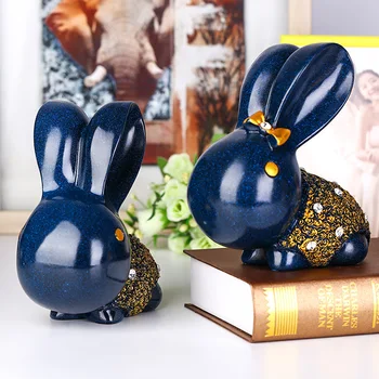Ouya kambarį, TV spintelė apdailos pora didelėmis ausimis lucky rabbit porą triušių amatų vestuvių dovanos pasakų sodas