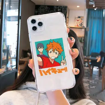 Oya Oya Oya Haikyuu Tinklinis anime Telefono dėklas Permatomas iPhone 6 7 8 11 12-os mini pro X XS XR MAX Plus