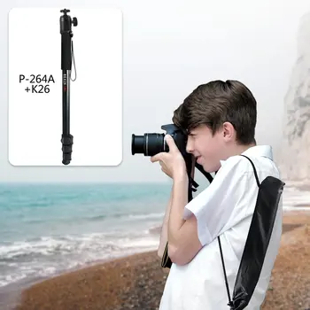 P-264 Aliuminio Lydinio Slr Fotoaparatas Monopodzie Selfie Kameros Laikiklis Su Pan/Tilt Bagažo Nešiojamuosius Monopodzie