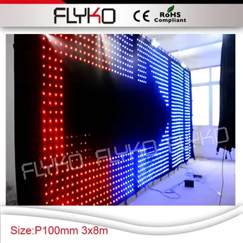 P100mm matymo vaizdo ekranas užuolaidų 3m x 8m, aukštos rezoliucijos karšto pardavimo, Guangzhou