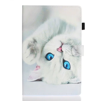 Padengti Coque Samsung Tab S6 10.5 Animaciją Kačių Odinis dėklas, Skirtas Samsung Galaxy Tab S6 10.5 SM-T860 T865 2019 10.5