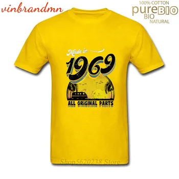 Pagamintas 1969 m. Visos Originalios Dalys, T-marškinėliai Vyrams 51 metų gimtadienį Medvilnės Viršuje Tee Padėkos Dieną Ineta Diena Dovana T Shirts
