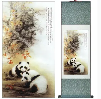 Panda Super kokybės tradicinis Kinų Meno Tapybos Namų Biuro Apdailos Kinų tapybos panda meno tapybos