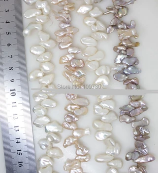 Papuošalai 0083 parduoti 4strand natūralus baltas rožinė alyvinis keshi perlų mix prarasti karoliukai 15